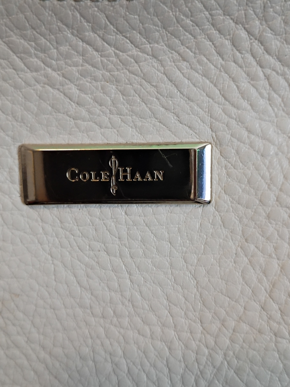 Cole Haan Cream Pebble Leather Crossbody Bag - Picture 2 of 7